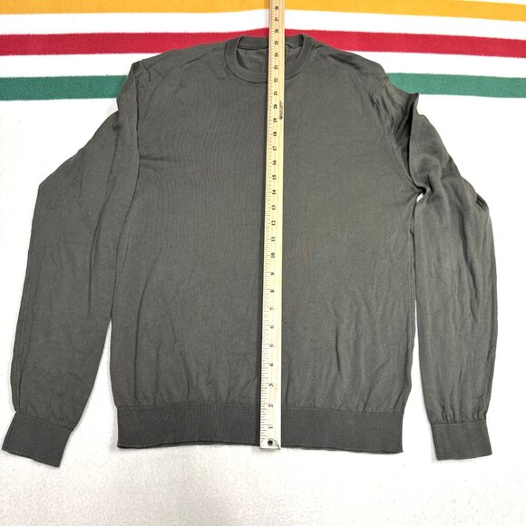 ASKET The‎ Cotton Sweater Mens Size M Short Olive Green 100% Organic Cotton - Picture 5 of 9